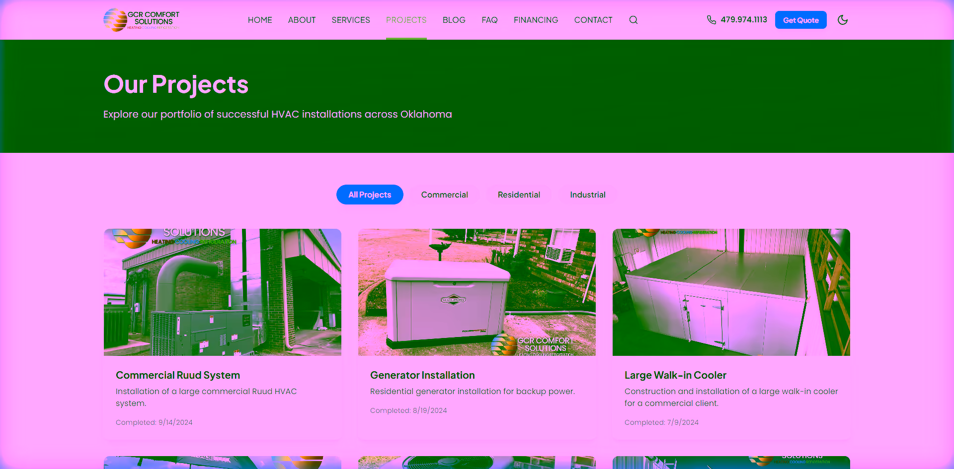 Projects Page