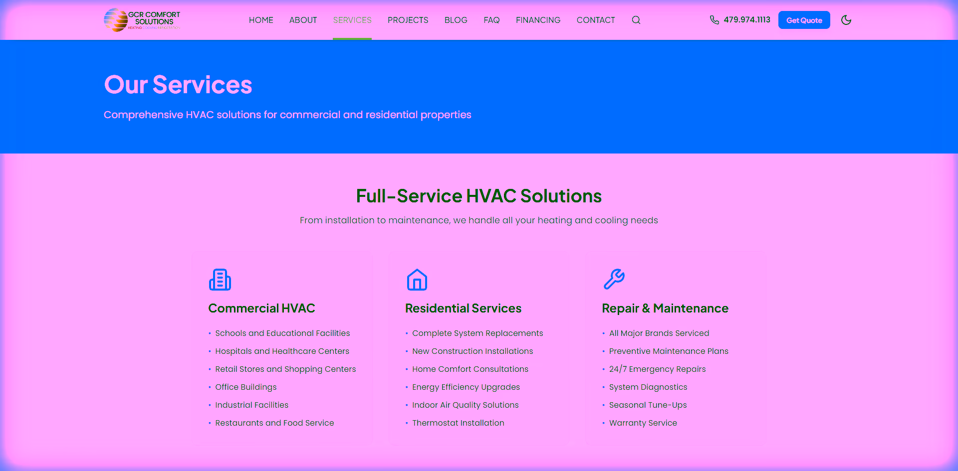Services Page